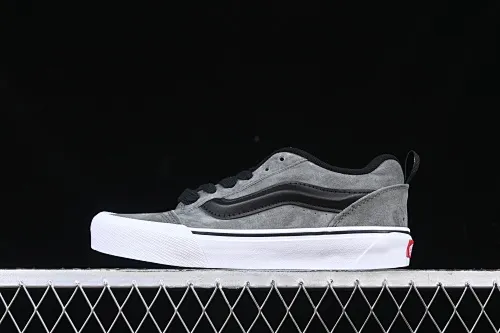 All categories Vans Vans series Vans Low Vans low-top Vans Knu Skool gray and black color low-top retro casual vulcanized bread shoes VN0009QCBDS